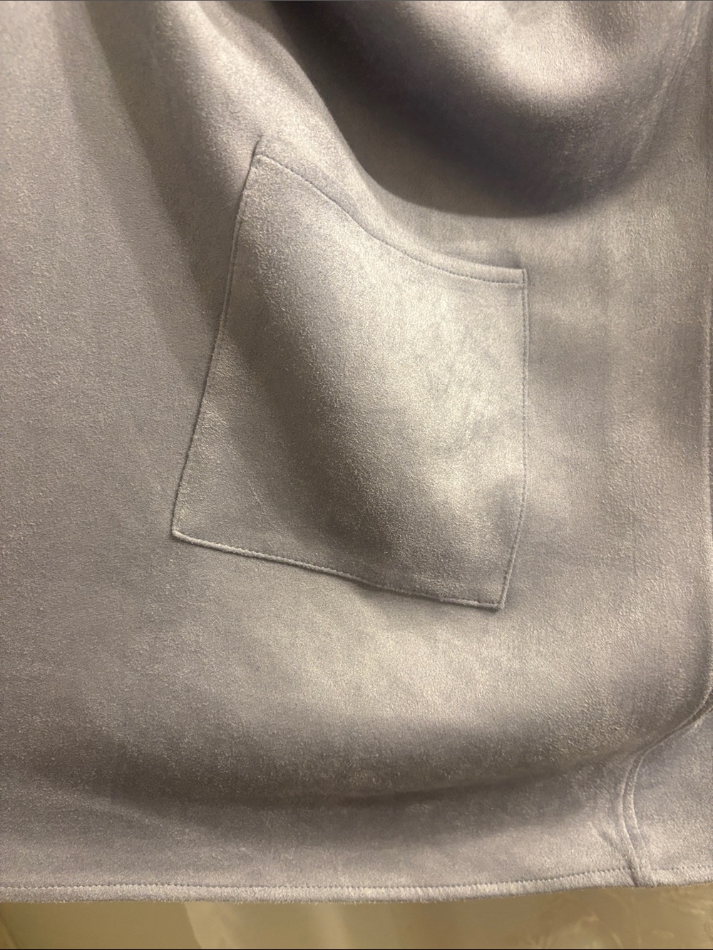ARULA Light Gray Suede Pinafore Dress - Picture 3 of 3